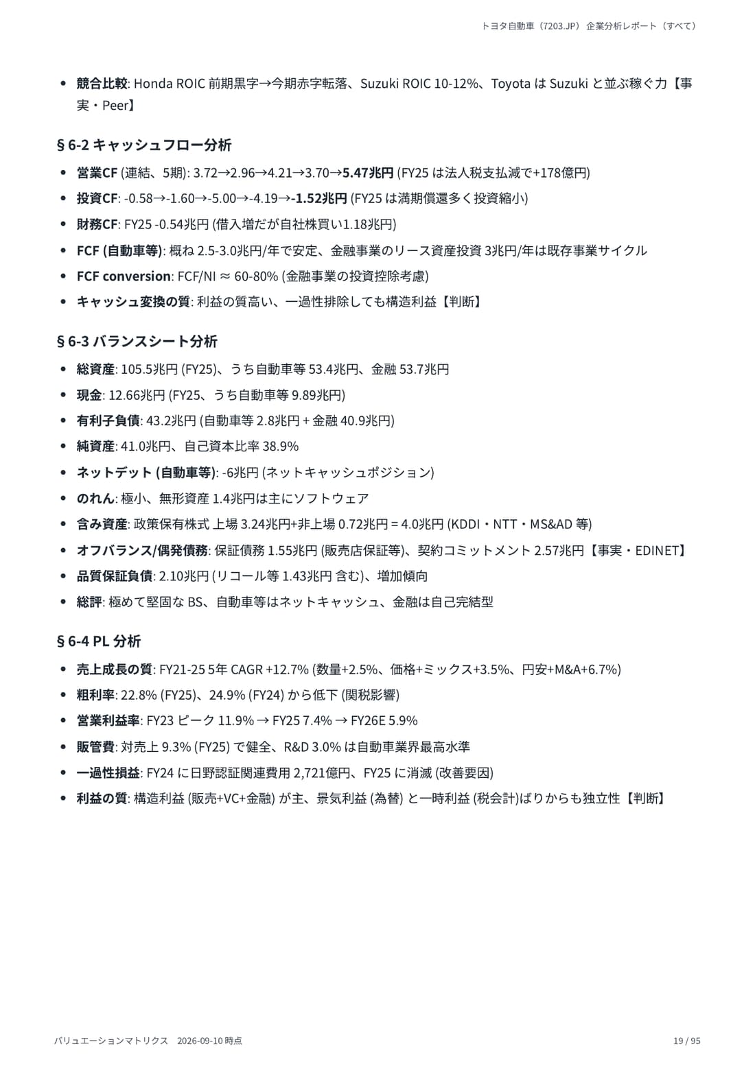DCF Valuation（戦略オプション付） 19 ページ目
